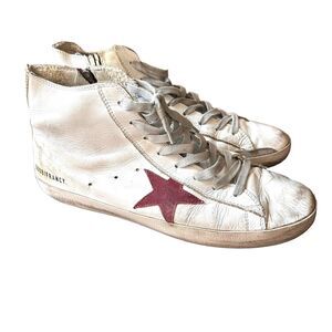 GOLDEN GOOSE Francy‎ Leather High Top White Sz 41 (US 11)